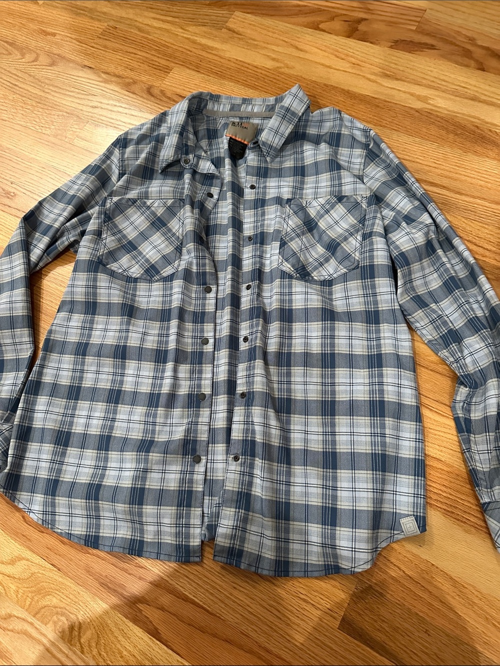 5.11 Tactical Women’s Blue Plaid Flannel Button Down Top XL or oversized S M L